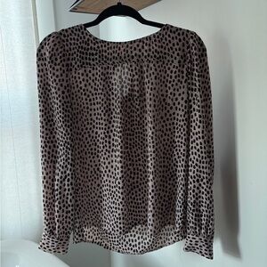 J. Crew Black Polka Dot Blouse